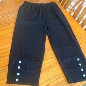 Black Pants with Pockets & Elastic Waistband NWOT
